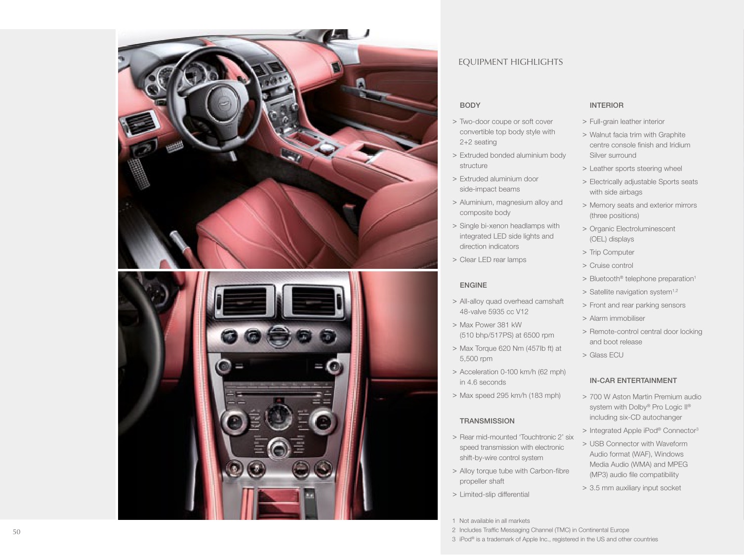 2013 Aston Martin Model Range Brochure Page 23